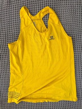Salomon Women's Bright Yellow Athletic Racerback Tank